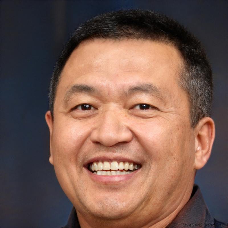 Asian man smiling